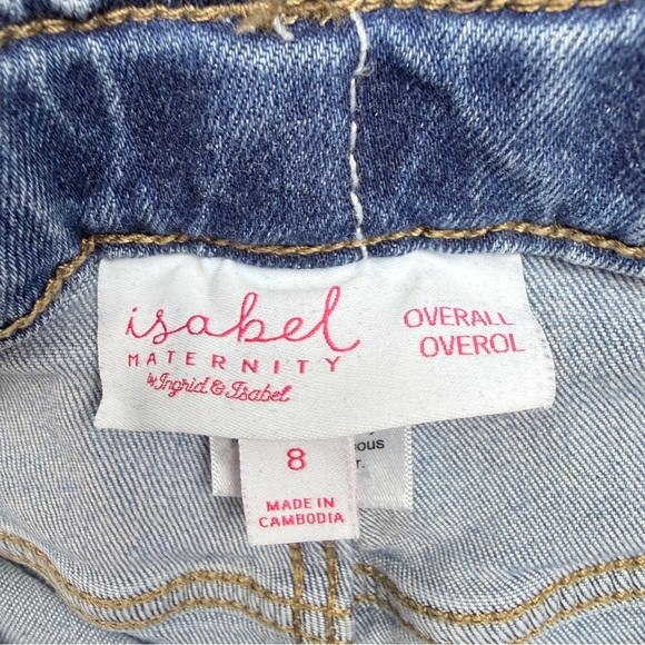 Isabel Maternity by Ingrid & Isabel Light Blue Denim Overalls - Picture 8 of 11